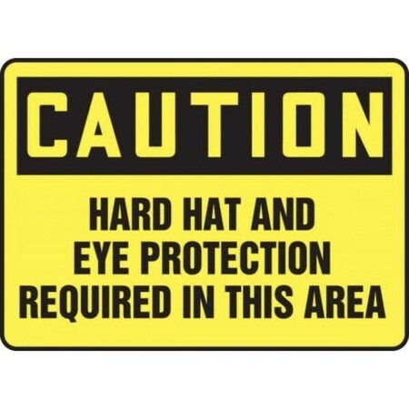 Accuform OSHA CAUTION SAFETY SIGN HARD HAT MPPE415XT MPPE415XT